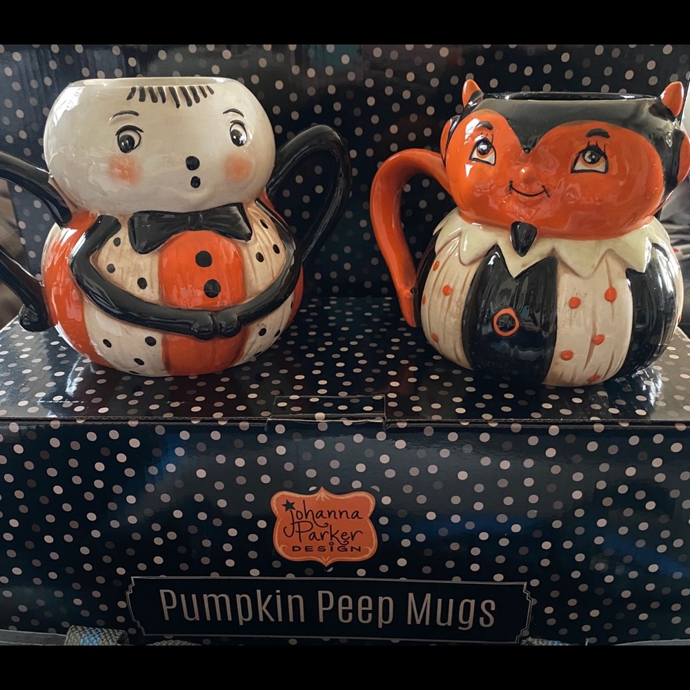 Johanna Parker Halloween Mug Set Devil and Spider